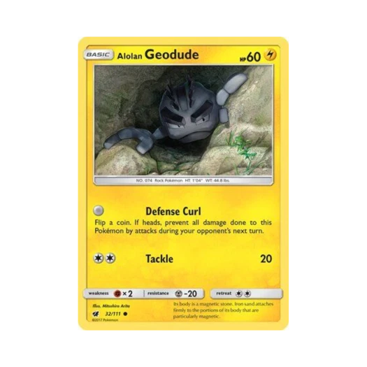 포켓몬 TCG 알로라 꼬마돌 C 크림슨 인베이전 (영문판)