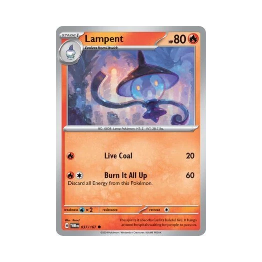 Pokemon TCG Lampent C Twilight Masquerade (English Ver.)