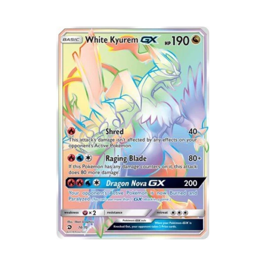 포켓몬 TCG 화이트 큐레무 GX RR 드래곤 마제스티 (영문판)