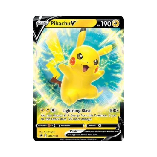 포켓몬 TCG 피카츄 V 점보 P 소드 & 실드 프로모카드 (영문판)