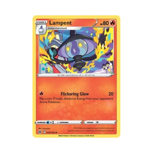 Pokemon TCG Lampent U Lost Origin (English Ver.)