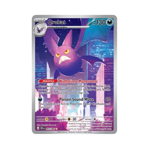 Pokemon TCG Crobat AR Chaos Rising (English Ver.)