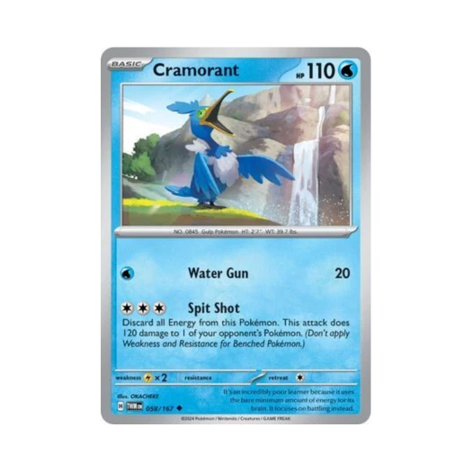 Pokemon TCG Cramorant U Twilight Masquerade (English Ver.)