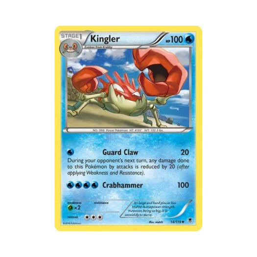 포켓몬 TCG 킹크랩 U 팬텀 포스 (영문판)
