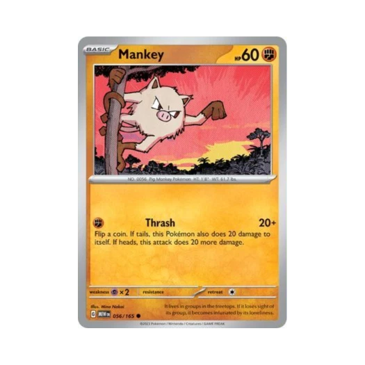 Pokemon TCG Mankey C Scarlet & Violet 151 (English Ver.)