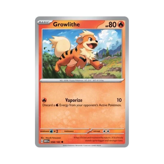 Pokemon TCG Growlithe C Scarlet & Violet 151 (English Ver.)
