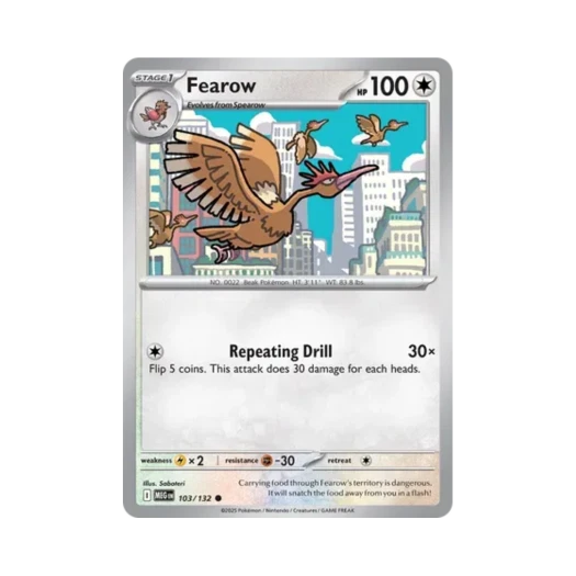 Pokemon TCG Fearow C Mega Evolution (English Ver.)