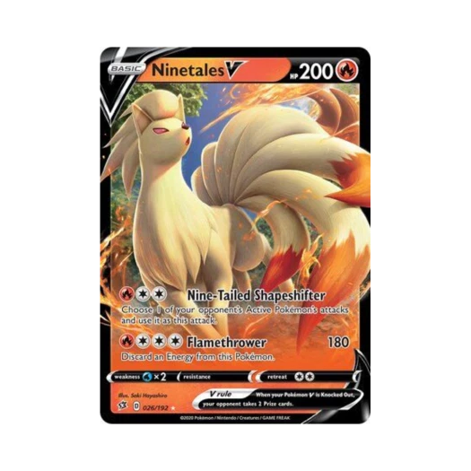 Pokemon TCG Ninetales V HRV Rebel Clash (English Ver.)