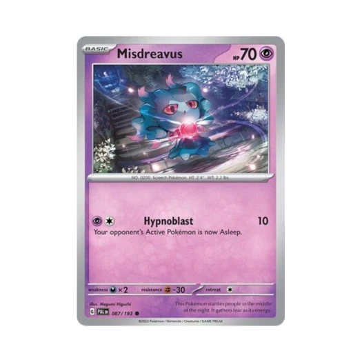 Pokemon TCG Misdreavus C Paldea Evolved (English Ver.)