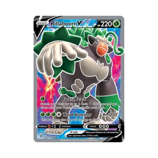포켓몬 TCG 고릴타 V RU 레벌 크래시 (영문판)