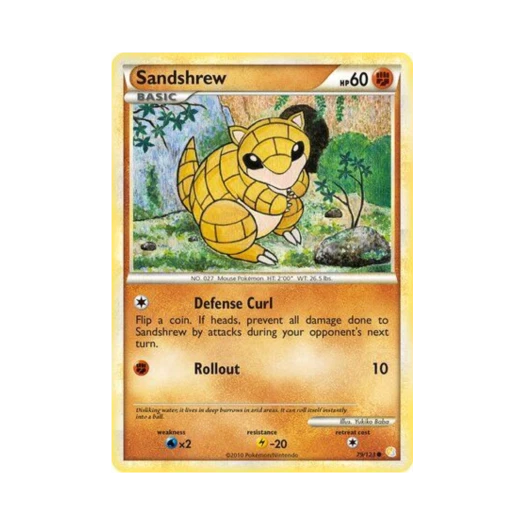 포켓몬 TCG 모래두지 C 하트골드 & 소울실버 (영문판)