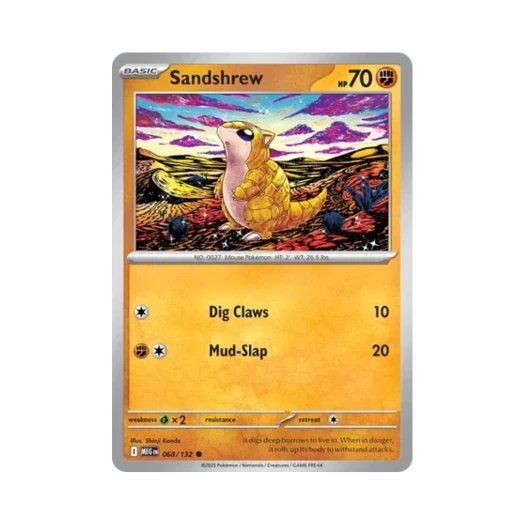 Pokemon TCG Sandshrew C Mega Evolution (English Ver.)