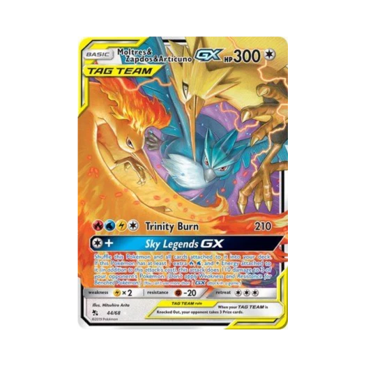 포켓몬 TCG 파이어 & 썬더 & 프리져 GX RHG 히든 페이츠 (영문판)