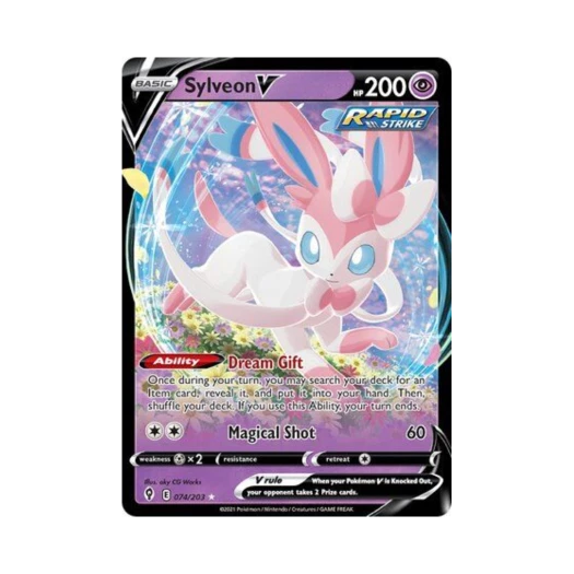 포켓몬 TCG 님피아 V HRV 이볼빙 스카이즈 (영문판)