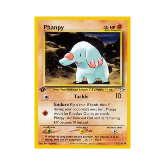 Pokemon TCG Phanpy U Neo Genesis (English Ver.)