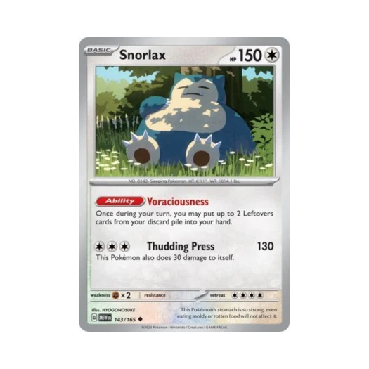 Pokemon TCG Snorlax U Scarlet & Violet 151 (English Ver.)