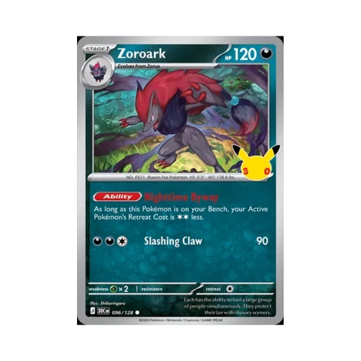 Pokemon TCG Zoroark C 30th Celebration (English Ver.)