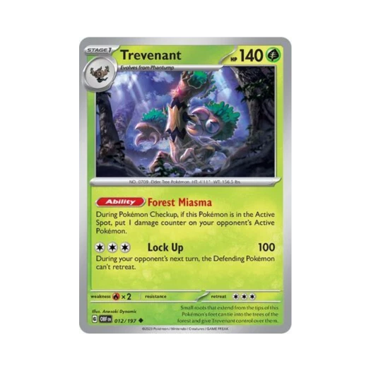 Pokemon TCG Trevenant U Obsidian Flames (English Ver.)
