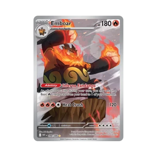Pokemon TCG Emboar IR White Flare (English Ver.)