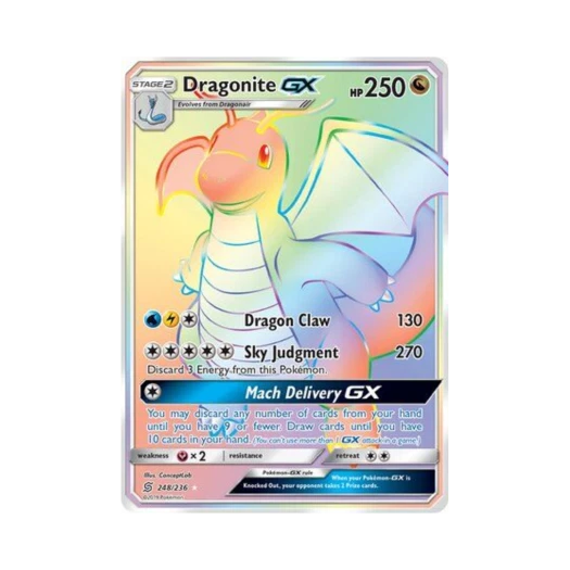 포켓몬 TCG 망나뇽 GX RR 유니파이드 마인즈 (영문판)