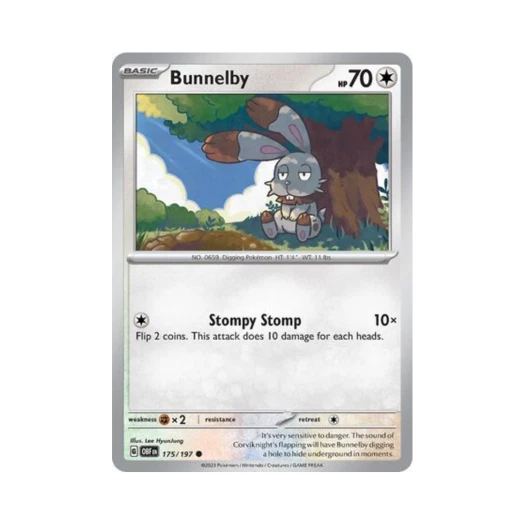 Pokemon TCG Bunnelby C Obsidian Flames (English Ver.)