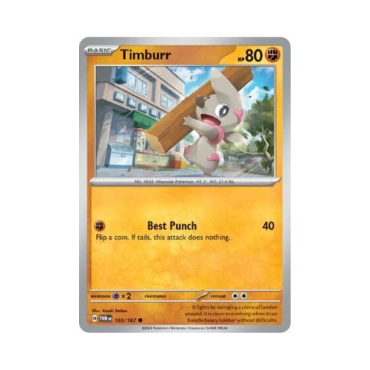 Pokemon TCG Timburr C Twilight Masquerade (English Ver.)
