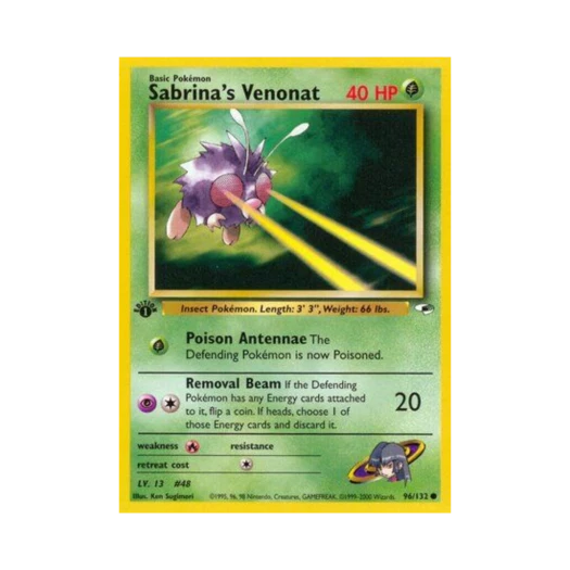 Pokemon TCG Sabrina's Venonat C Gym Heroes (English Ver.)