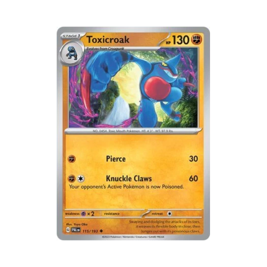 Pokemon TCG Toxicroak U Paldea Evolved (English Ver.)
