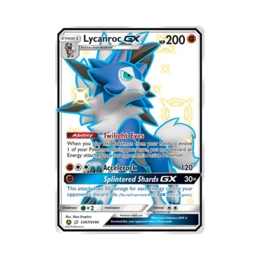 Pokemon TCG Lycanroc GX RSG Hidden Fates (English Ver.)