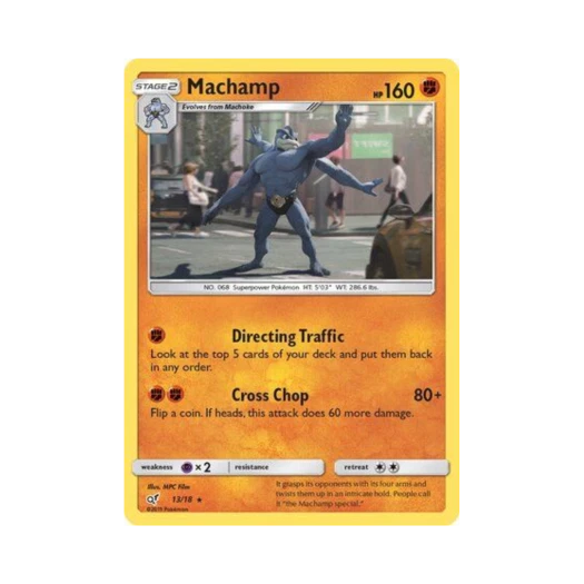 Pokemon TCG Machamp R Detective Pikachu (English Ver.)