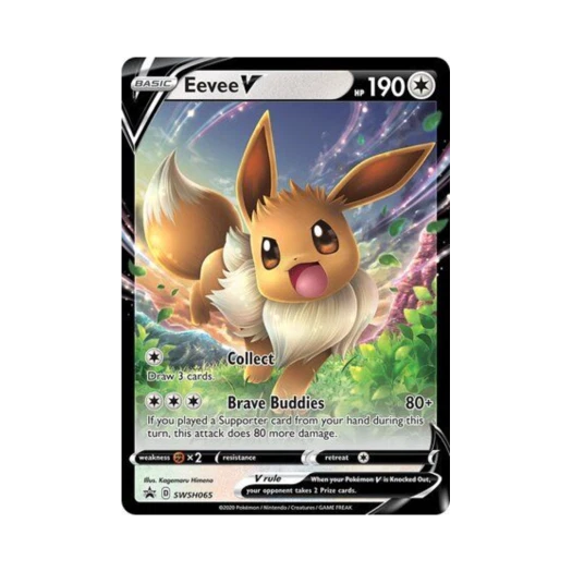 포켓몬 TCG 이브이 V P 소드 & 실드 프로모카드 (영문판)