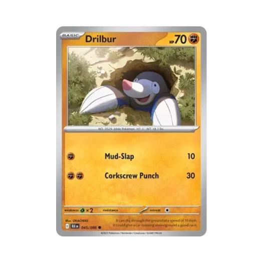 Pokemon TCG Drilbur C Black Bolt (English Ver.)
