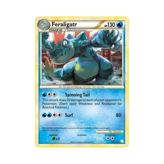 포켓몬 TCG 장크로다일 R 하트골드 & 소울실버 (영문판)