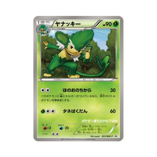 포켓몬 TCG 야나키 P 블랙 & 화이트 프로모카드 (일어판)