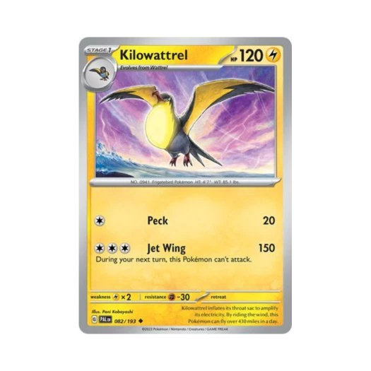 Pokemon TCG Kilowattrel U Paldea Evolved (English Ver.)