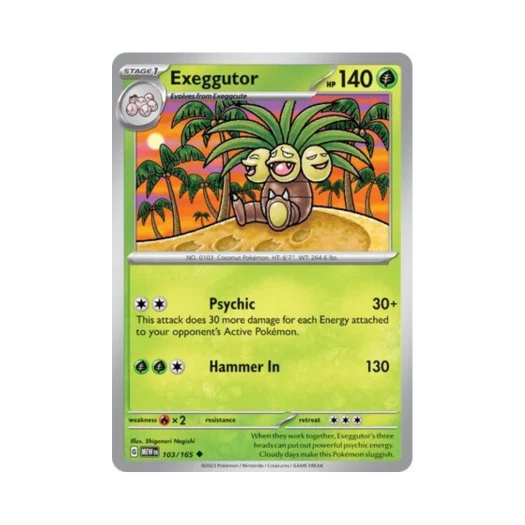 Pokemon TCG Exeggutor U Scarlet & Violet 151 (English Ver.)