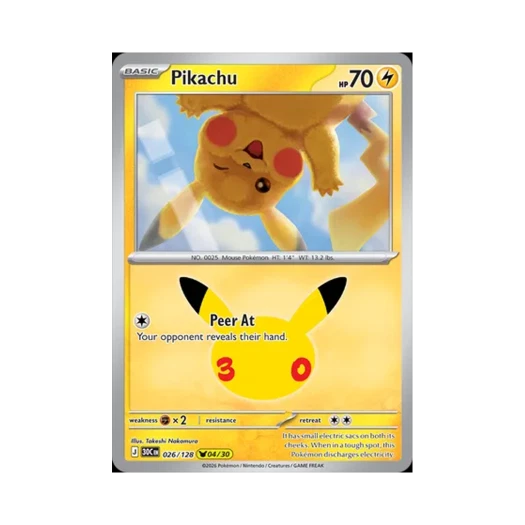 Pokemon TCG Pikachu 04/30 30th Celebration (English Ver.)