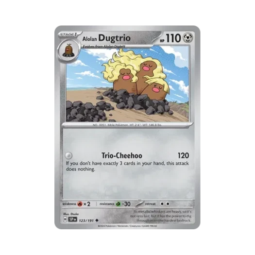 포켓몬 TCG 알로라 닥트리오 U 서징 스파크 (영문판) 카드 이미지