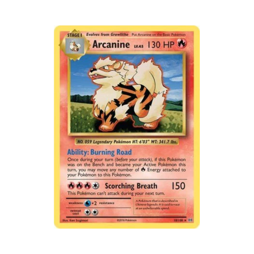포켓몬 TCG 윈디 R 에볼루션즈 (영문판)