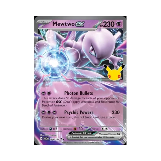 Pokemon TCG Mewtwo ex RR 30th Celebration (English Ver.)