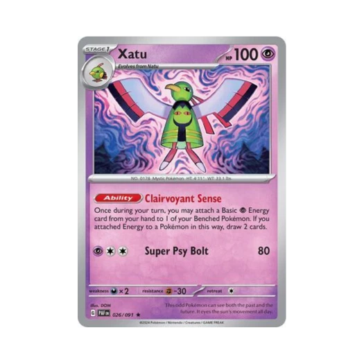 Pokemon TCG Xatu R Paldean Fates (English Ver.)