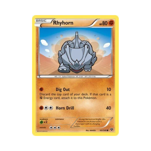 포켓몬 TCG 뿔카노 C XY (영문판)