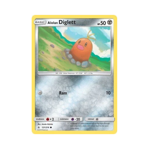 포켓몬 TCG 알로라 디그다 C 언브로큰 본즈 (영문판)
