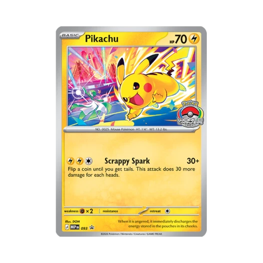 포켓몬 TCG 피카츄 2026 월드 챔피언쉽 짐프로모 (영문판)
