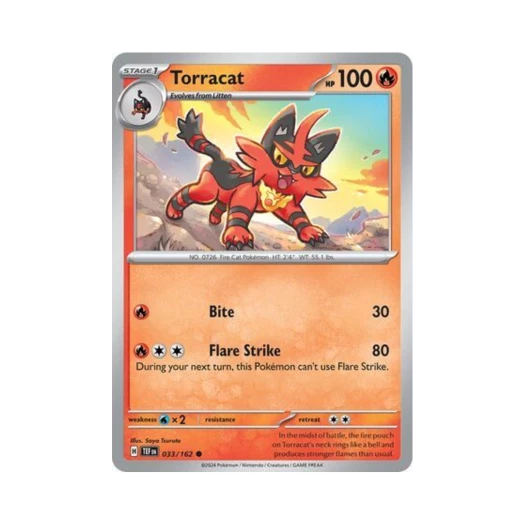 Pokemon TCG Torracat C Temporal Forces (English Ver.)