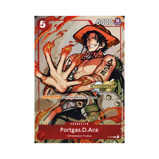 원피스 TCG 포트거스 D. 에이스 P P-028 프로모션 카드 챔피언쉽 2023 이벤트 팩 파이널리스트 (영문판)