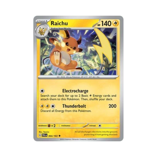 포켓몬 TCG 라이츄 U 팔데아 이볼브드 (영문판)