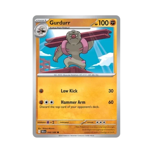 Pokemon TCG Gurdurr C Black Bolt (English Ver.)