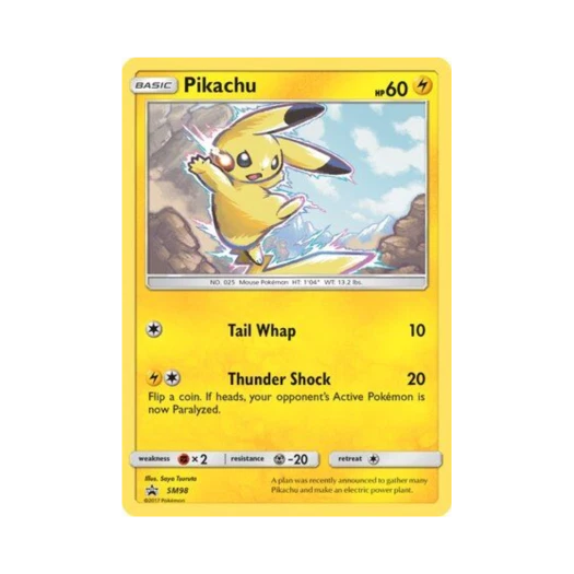 Pokemon TCG Pikachu P Sun & Moon Promos (English Ver.)