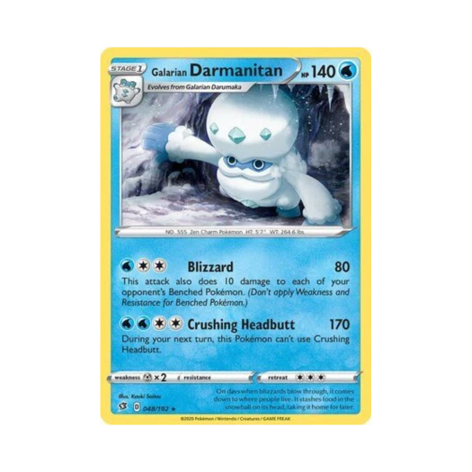 Pokemon TCG Galarian Darmanitan R Rebel Clash (English Ver.)